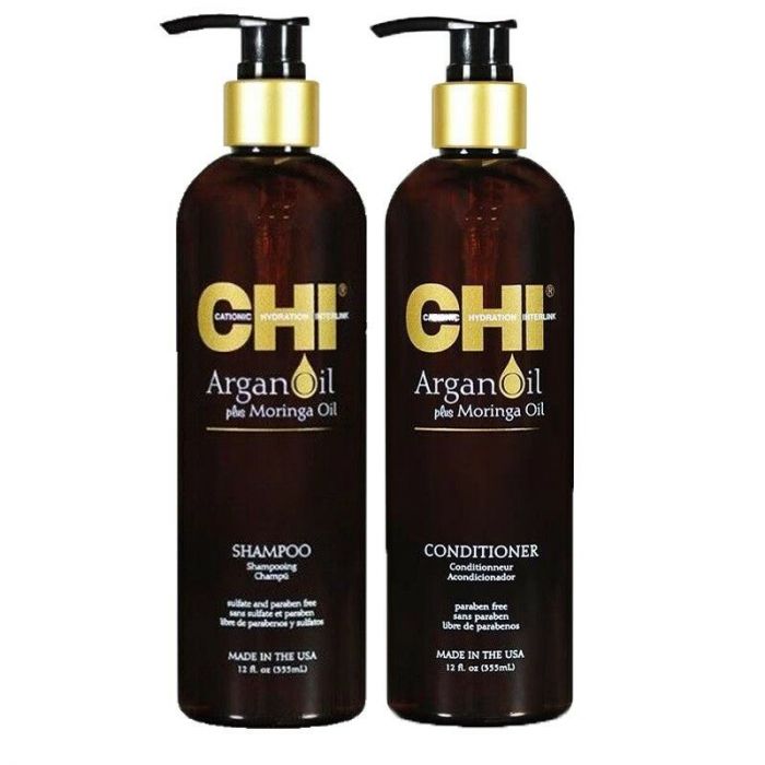 CHI Argan Oil Shampoo 355ml + Conditioner 355ml main product photo