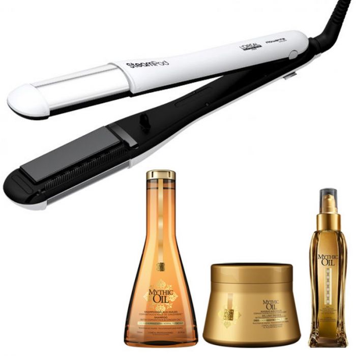L'Oréal Steampod 4.0 + Mythic Oil set - fijn haar main product photo