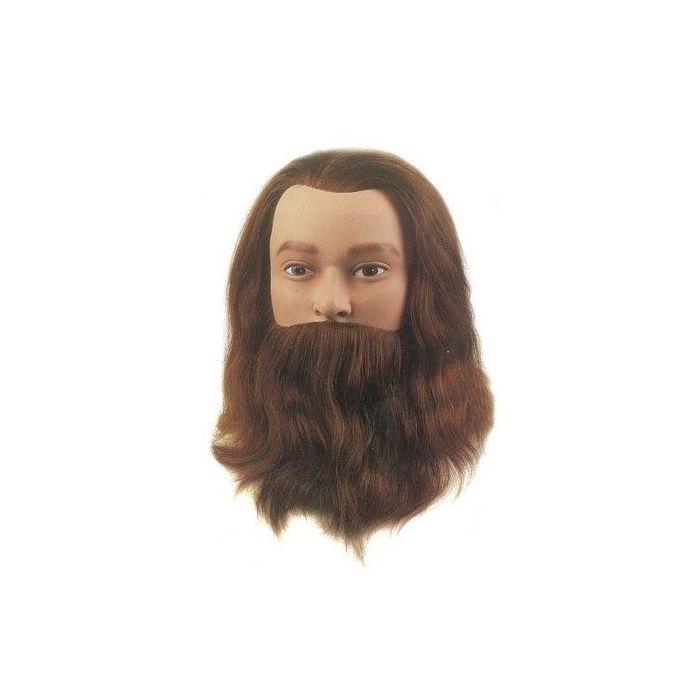 Sibel Oefenhoofd Leif-Classic met baard en snor bruin 20-25cm main product photo