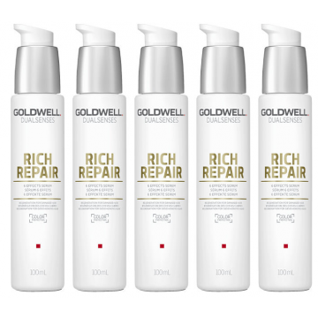 5x Goldwell Dualsenses Rich Repair 6 Effects Serum 100ml