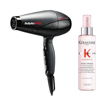 Babyliss PRO Black Star Ionic Dryer Zwart 2200W + Kerastase Genesis Défense Thermique 150ml