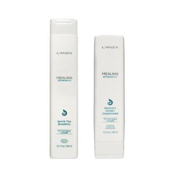 Lanza Healing Strength White Tea Shampoo 300ml + Manuka Honey Conditioner 250ml