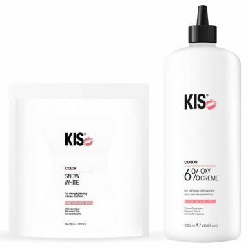 KIS SnowWhite Blondeerpoeder 500gr + OxyCream 6% 1000ml