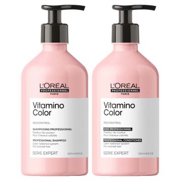 L'Oréal Serie Expert Vitamino Color Shampoo 500ml + Conditioner 500ml