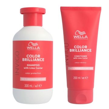 Wella Invigo Brilliance Fijn/Normaal Shampoo 250ml + Conditioner 200ml