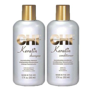 CHI Keratin Shampoo 355ml + Conditioner 355ml