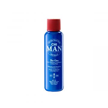 CHI MAN The One 3-in-1 Shampoo, Conditioner & Body Wash 30ml