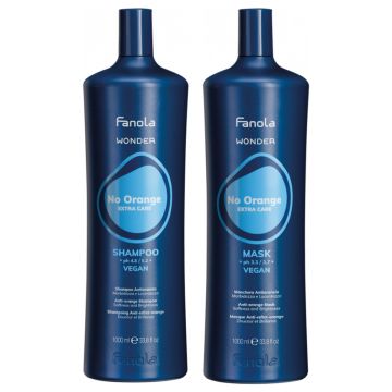 Fanola Wonder No Orange Shampoo 1000ml + Masker 1000ml