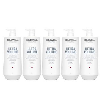 5x Goldwell Dualsenses Ultra Volume Bodifying Shampoo 1000ml