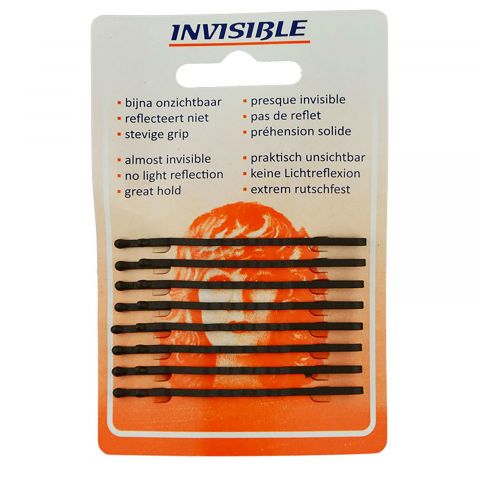 Invisible Haarschuifjes Lang 65mm Bruin 8st