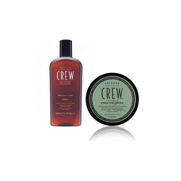 American Crew 3 in 1 shampoo 450ml en forming cream 85g
