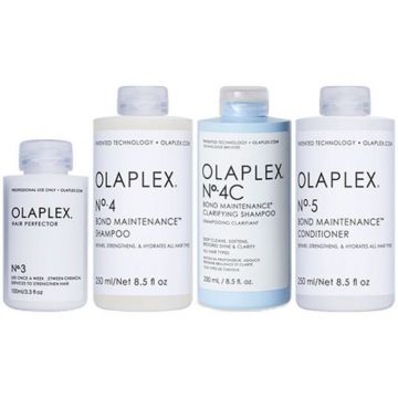 Beschadigd haar pakket Olaplex No.3 + 4 + 4C + 5