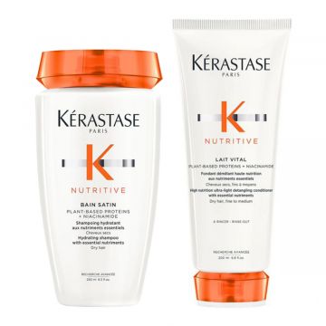 Kerastase Nutritive Bain Satin 250ml + Lait Vital 200ml