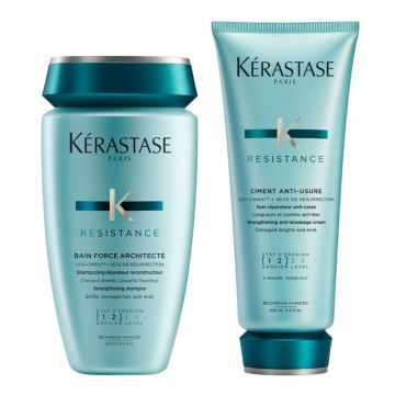 Kerastase Résistance Bain Force Architecte 250ml + Ciment Anti-Usure 200ml