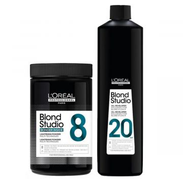 L'Oréal Blond Studio Multi-Techniques Powder 500gr + Nutri-Developer 20VOL 1000ml