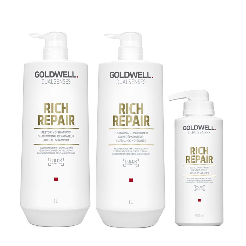 Afbeelding van Droog haar pakket Goldwell Dualsenses Rich Repair XL - Goldwell bundel/set/pakket